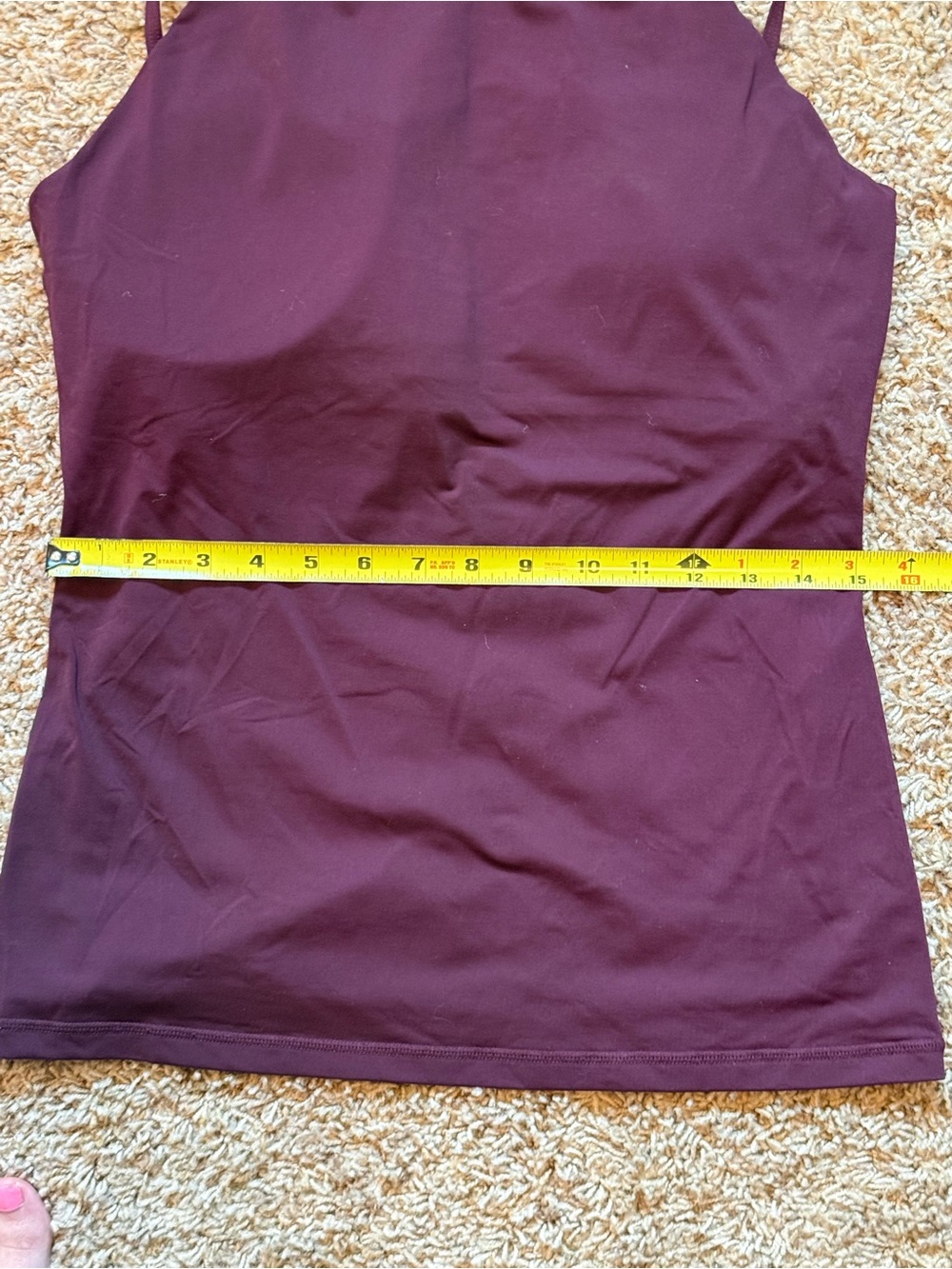 ZYIA Women's Strappy Halter Tank Top - Burgundy - Picture 6 of 9